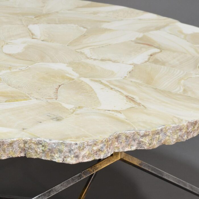 Palecek Loren Fossilized Clam Side Table for Living Room at Mums Place Furniture Carmel CA