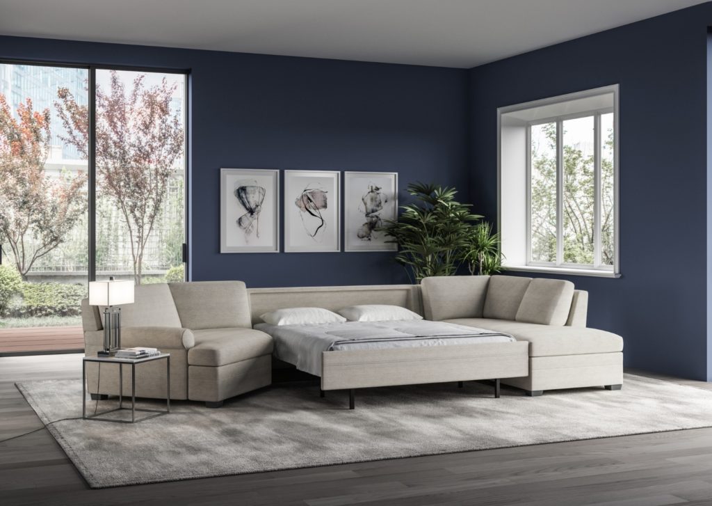 Gaines Sleeper Sectional by American Leather