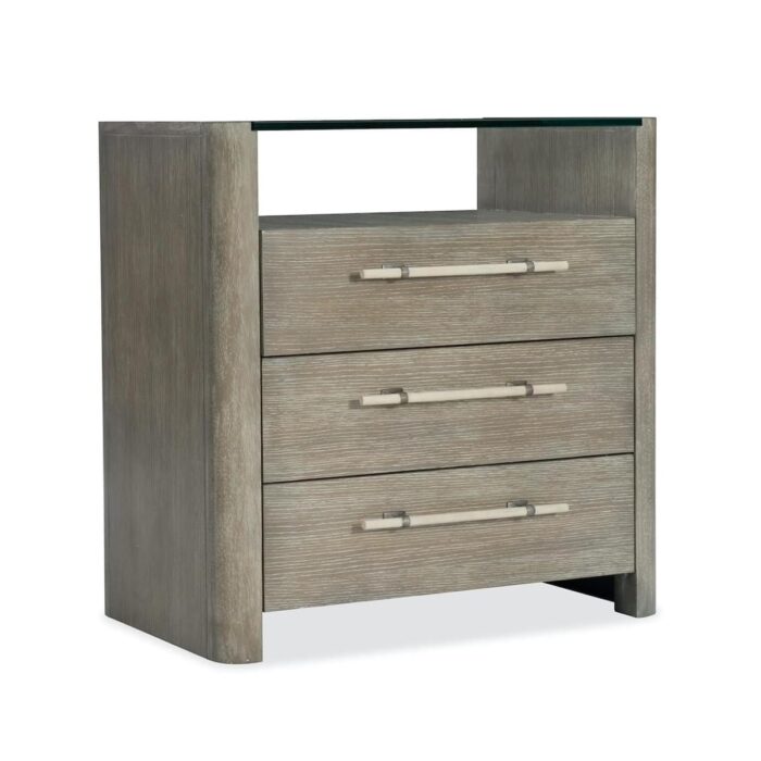 Hooker Furniture Affinity Three-Drawer Nightstand at Mums Place Furniture Carmel CA